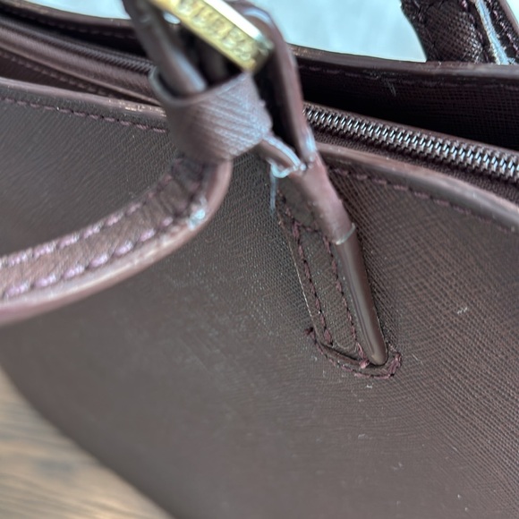 🍂🤎👜Tory Burch Brown Saffiano Large leather tote - Picture 11 of 15